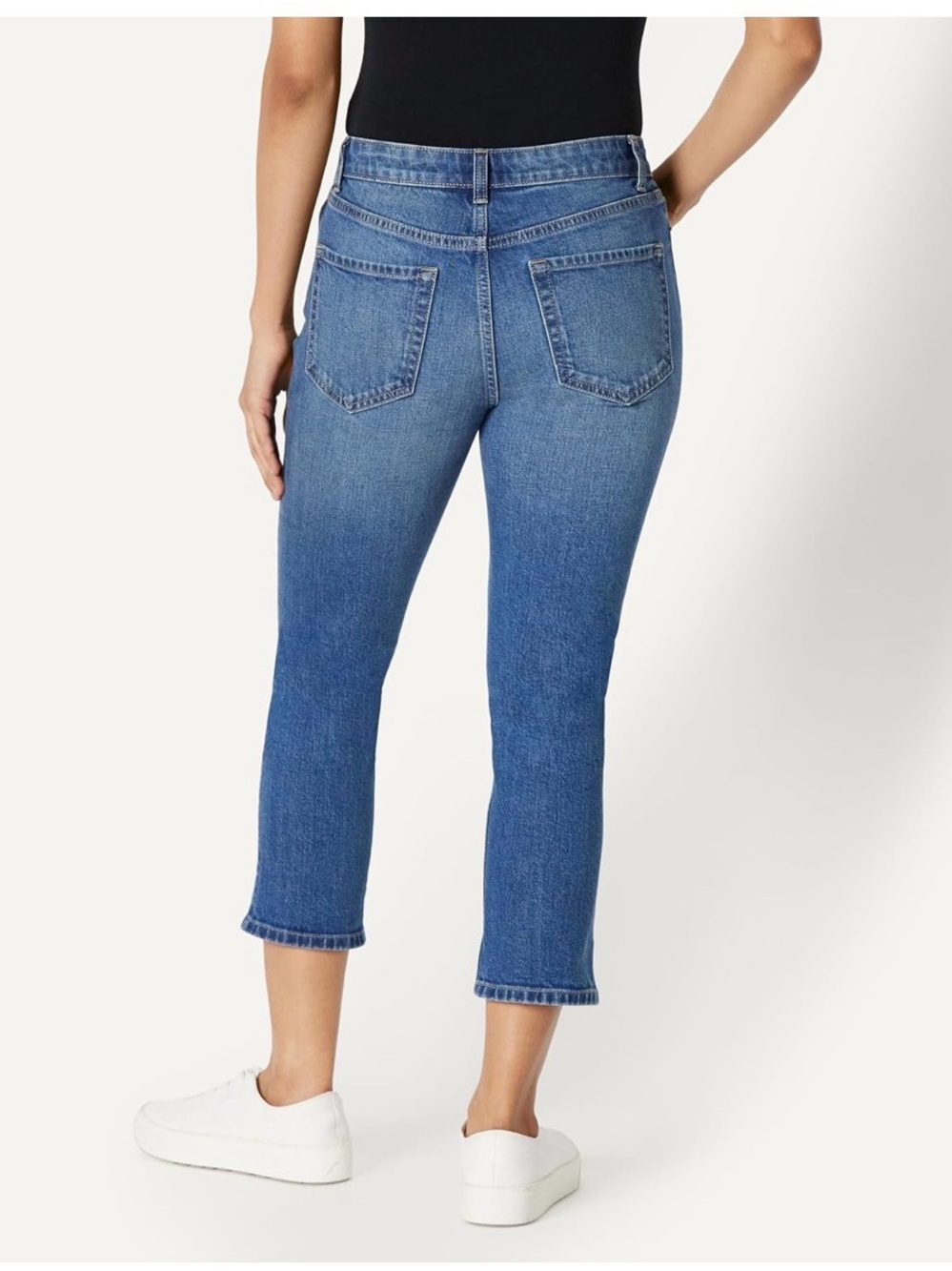 Amazon Essentials Medium Blue Vintage Stretch Slim-fit Mid-rise Capri - Picture 5 of 6